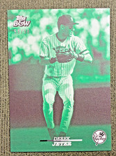 Derek Jeter  2024 Topps Black & White #2 Green Parallel /99 HOF - Yankees