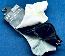 3-Pairs Unisex NO SHOW Socks Under Armour ArmourDry Run Lite LARGE 8.5-13, 10-14