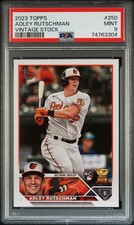 Topps 2023 Series 1 Adley Rutschman #250 Vintage Stock Rookie Serial #/99 PSA 9