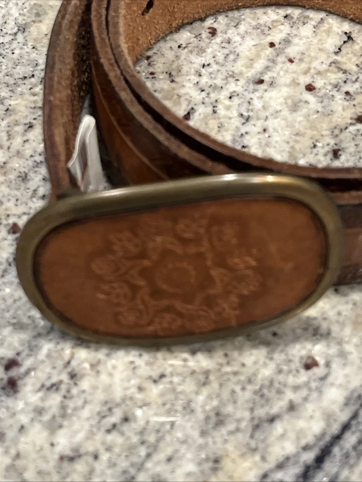 Vintage American Eagle Outfitters Women Small S Belt Brown Leather Buckle 1.5” W - Image 2 of 4