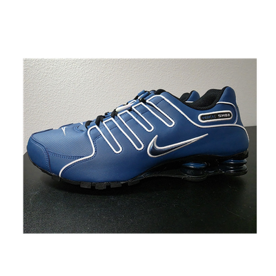 Nike Shox NZ Court Blue IQ0572-402 Black White Leather Sneaker for