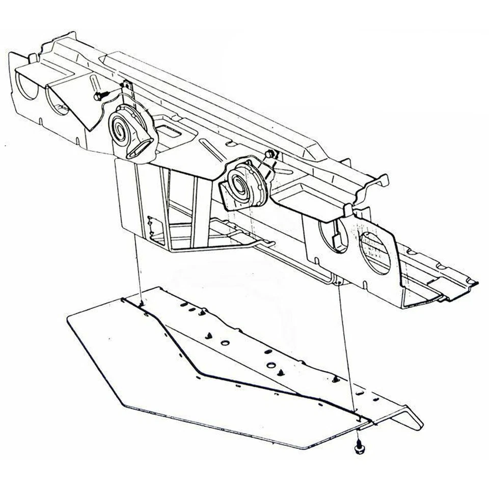 Deflector de presa de aire delantero herrajes pernos sujetadores 1969-72 Oldsmobile Cutlass 6 piezas Foto 2 de 4