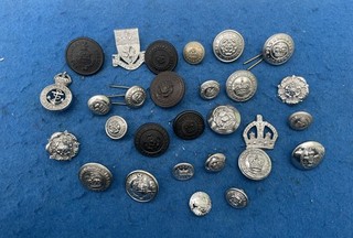 Collection of obsolete old Pol buttons collar badges & insignia