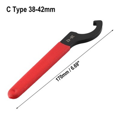 Hook Wrench Spanner Drop Forged Carbon Steel 1 Set 45-48HRC Black Oxidized