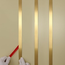 Gold Metalized Brushed Finish Molding Trim Peel & Stick Strip for Mirror Frame