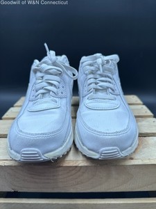 Nike Air Max 90 LTR Triple White Sneakers Youth Size 5Y COA