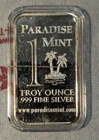 1  Oz Silver .999 Pure Silver Bar - Paradise Mint - in Airtite