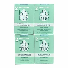 FOR 4 Twin Biotrue Hydration Boost Drops Preservative Free .33 FL OZ (10mL) 2026
