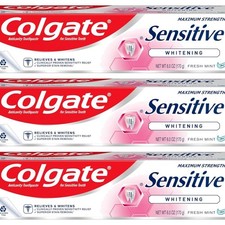 3-pk Colgate Sens Toothpst Pls Size 6z Maximum Strength Sensitive Plus Whitening