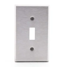 Leviton 84001 Stainless Steel 1-Gang Toggle Switch Cover Wallplate Switchplate