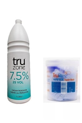 Truzone 7,5% 25vol Creme Peroxid & Trulite Rapid Blue Pulver Haarbleiche 500g.