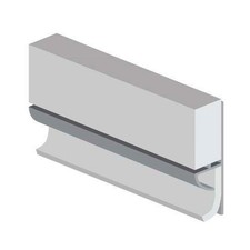 Multipanel Type 103 Floor to Wall Profile White 2.45m