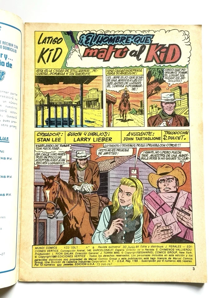 Kid Colt y Latigo Kid #9, #13 Spanish Edition, Mundi Classic Silver Age Stories - Image 3 of 4