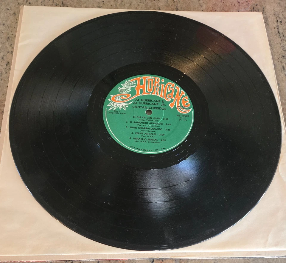 Al Hurricane, Jr. Cantan Corridos Vinyl record Foto 3 de 4
