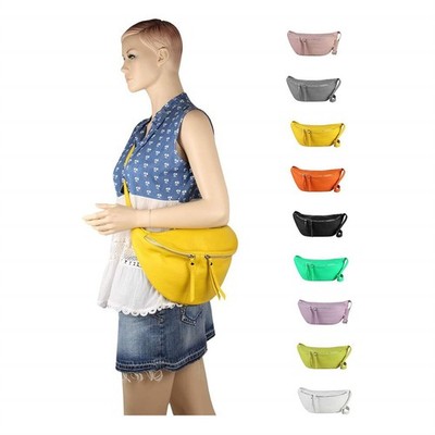 DAMEN XXL LEDER TASCHE CROSS BODY BAG Brust Hüfte Schultertasche Umhängetasche