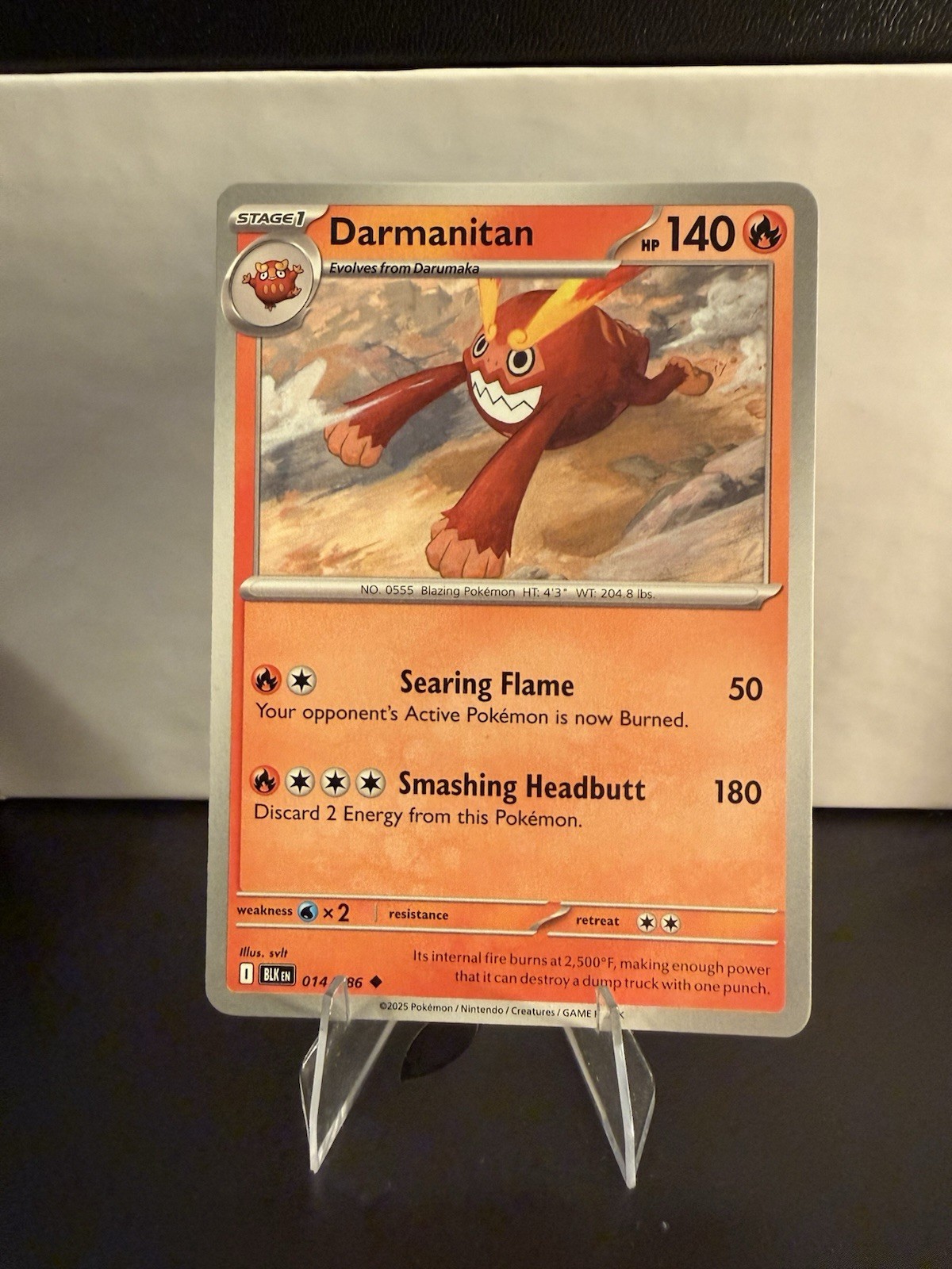 Darmanitan 014/086 Black Bolt Pokemon TCG