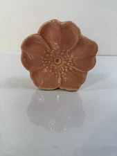 Vintage McCoy Pottery Flower Blossom Wall Pocket Planter Peach Salmon 1940s USA