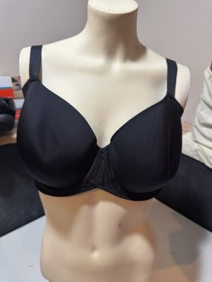 Paramour Bra 36 DDD Black Padded Underwire Adjustable Clasp Back