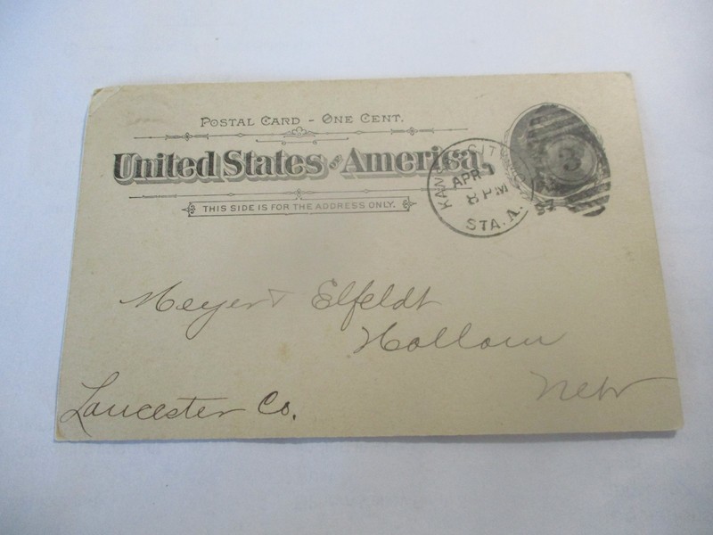 Kansas City Hay Press 1897 postal postcard farm agricultural 