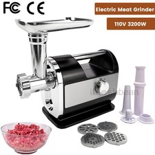 3200W Electric Meat Grinder Heavy Duty Commercial Sausage Maker Mincer Stuffer