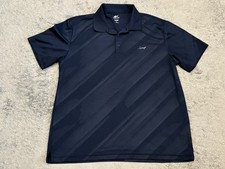 Greg Norman Attack Life Polo Shirt Mens XL Navy Blue Golf PlayDry Shark