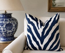 One Thibaut Fabrics Linen Embroirered Zebra B...