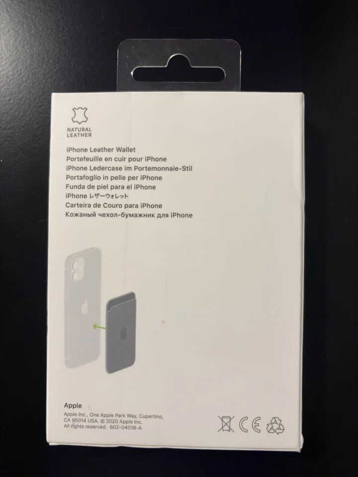 Apple iPhone Leather MagSafe Card Case Wallet - MHLR3ZM/A - Black - Image 2 of 3