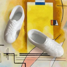 Mattel Barbie Doll Shoes FASHIONISTAS FASHION FEVER WHITE GYM Trainers SNEAKERS