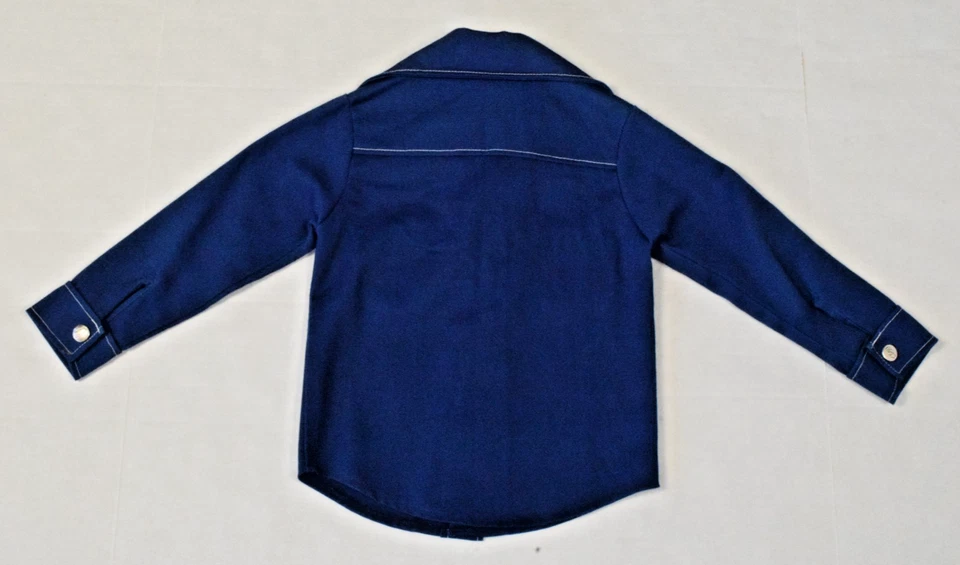 Vintage Kids Shirt Sears Winne the Pooh Size 4 60s Blue White Stitch Perma Prest - Image 2 of 4