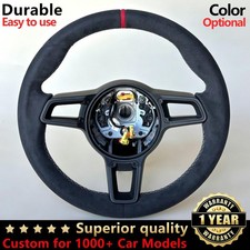 Alcantara Steering Wheel Fit Porsche 718 997 911 Cayman Panamera Macan Cayenne.