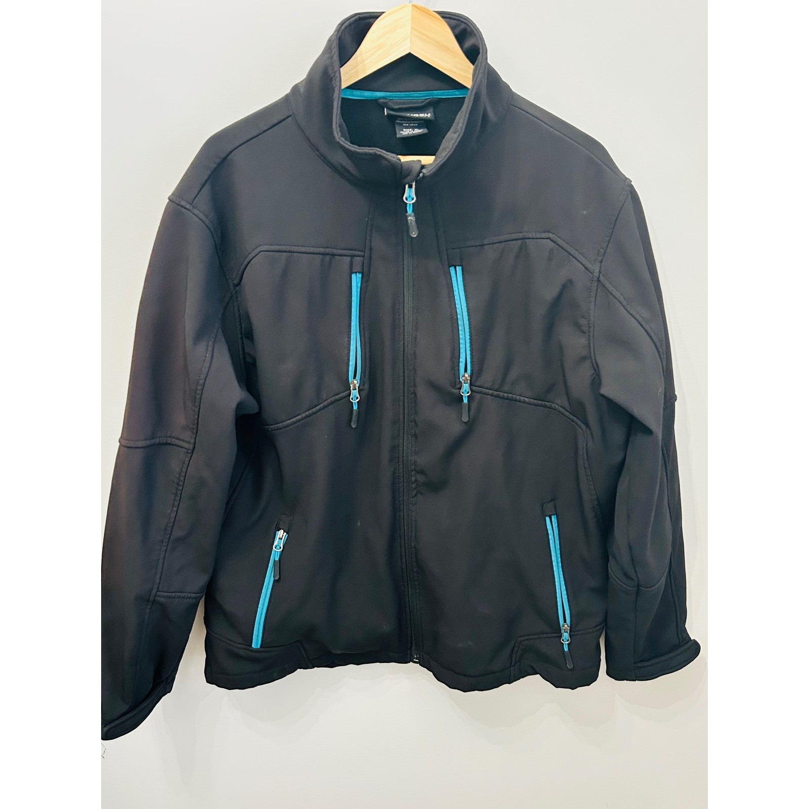 Snozu Performance Men Black Softshell Jacket Teal… - image 1