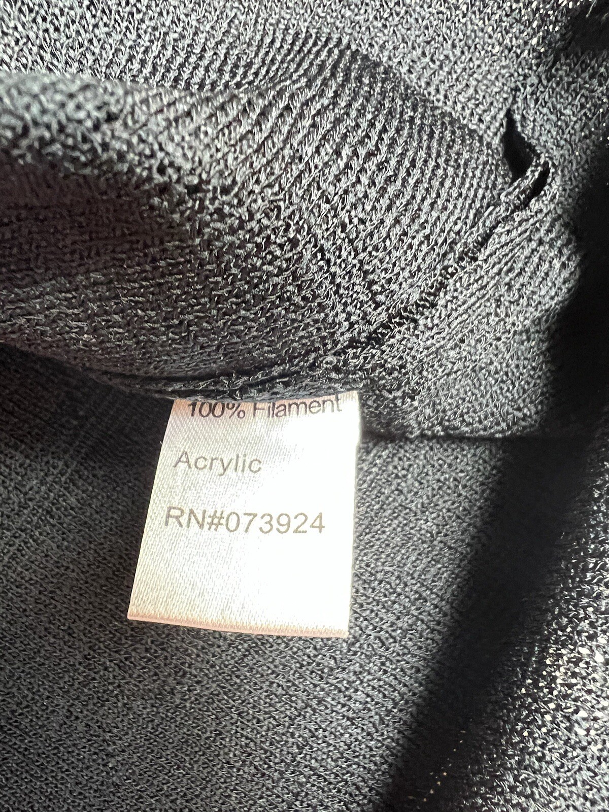 MING WANG Black Square Geometric Pattern Stretch … - image 4