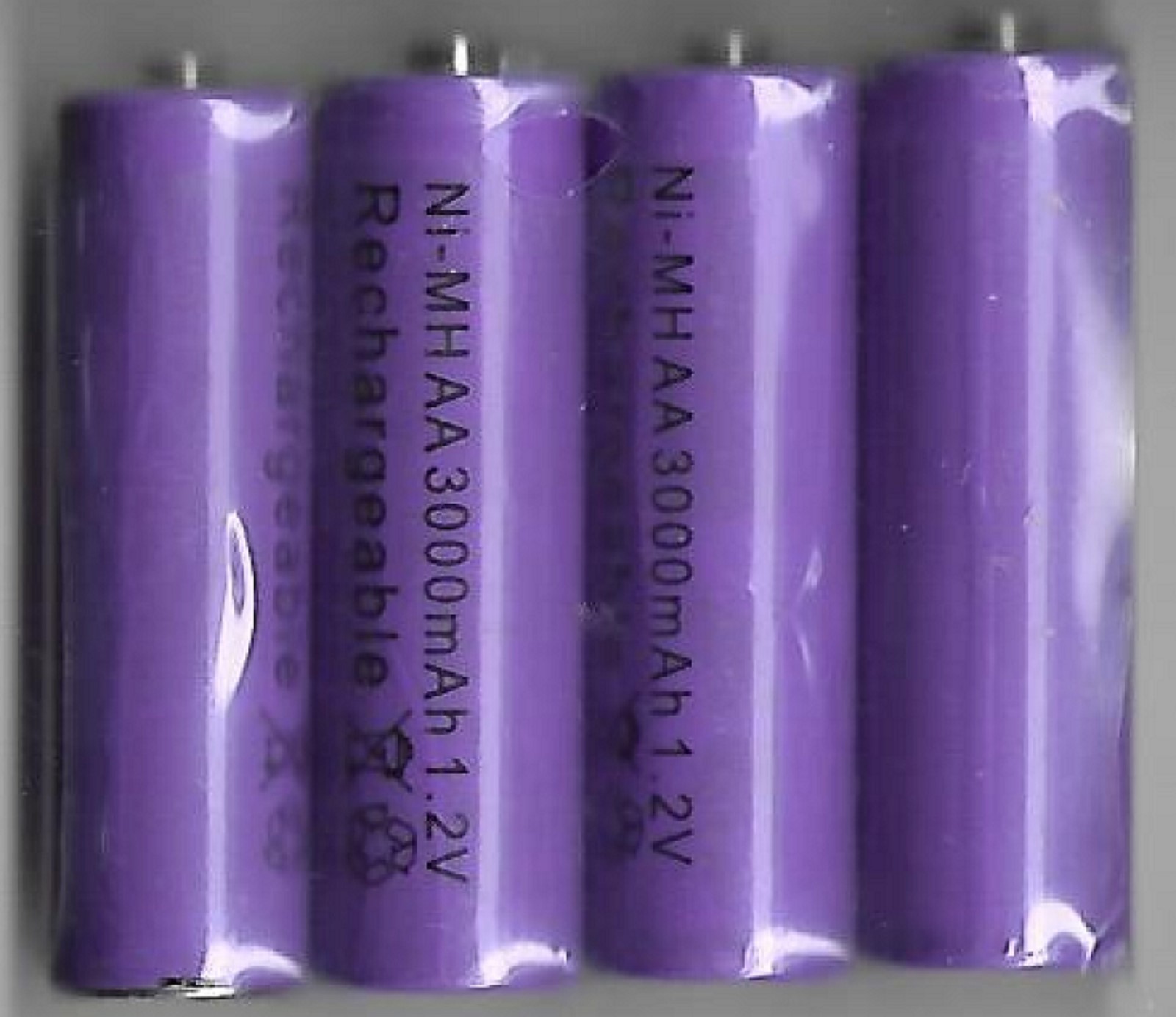AA 1.2V 3000mAh NiMH Purple Rechargeable Batteries eBay