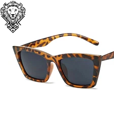 Leopard Sunglasses Women Cat Eye Stylish Fashion Luxury Retro Eyewear