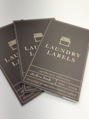 Lot Of 3 Target Laundry Apothecary Labels Organization Set Of 43 Ea Peel & Stick