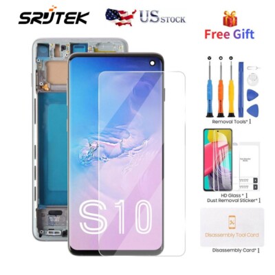 For Samsung Galaxy S10 SM-G973 LCD Display Touch Screen Replacement + Frame TFT
