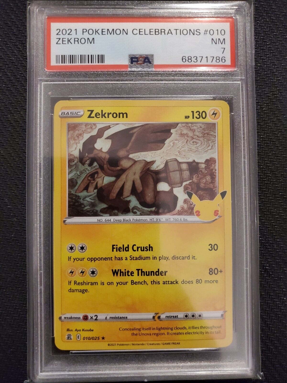 ZEKROM - 2021 Pokemon Celebrations 25th Anniversary Holo Foil Card 010/025