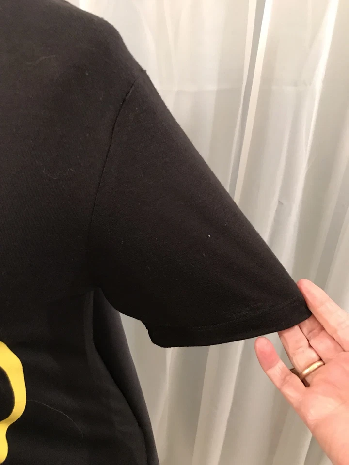 «Бэтмен логотип» Junior черный с серый плащ на спине вязаный верхний желтый логотип Sz маленький - Изображение 4 из 4