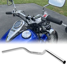 For Harley Dyna Softail Fatboy Custom 1" 25mm Drag Handlebar 2" Rise Chrome