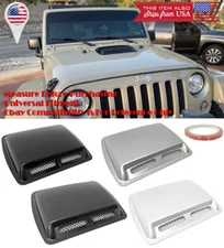 16"x12.5" ABS Decorative Front Air Flow Intake Hood Scoop Bonnet Vent Fit Jeep