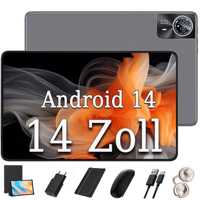 NEW Tablet 14 Zoll Android 14 24+256GB/12GB+256GB 8-core Tablets PC 5G WiFi GPS