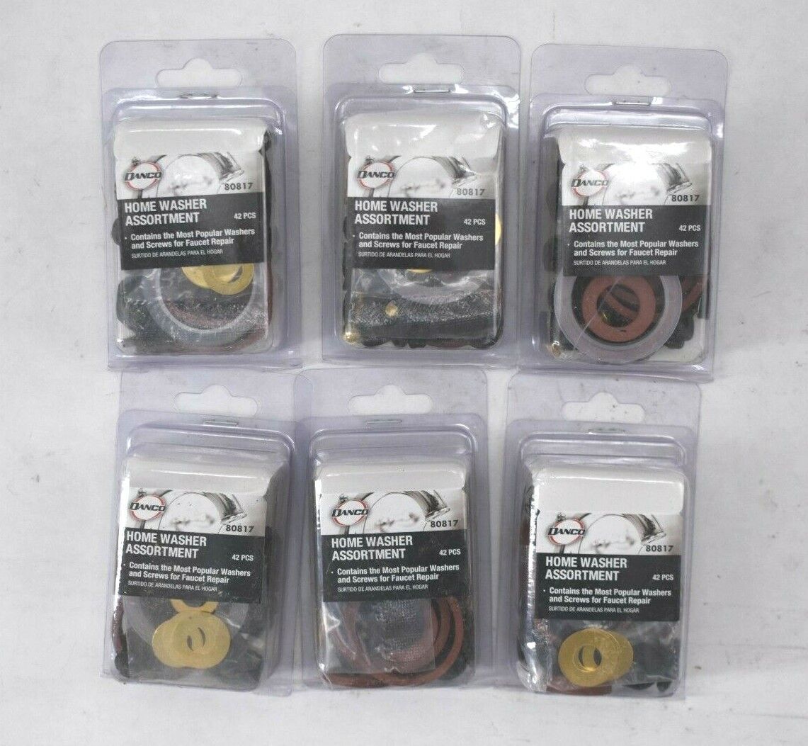 Danco 80817 Home Washer Assortment – 42-Piece Set Of Assorted Sizes For Faucet Repair, Leak Fix, And Plumbing Seals
