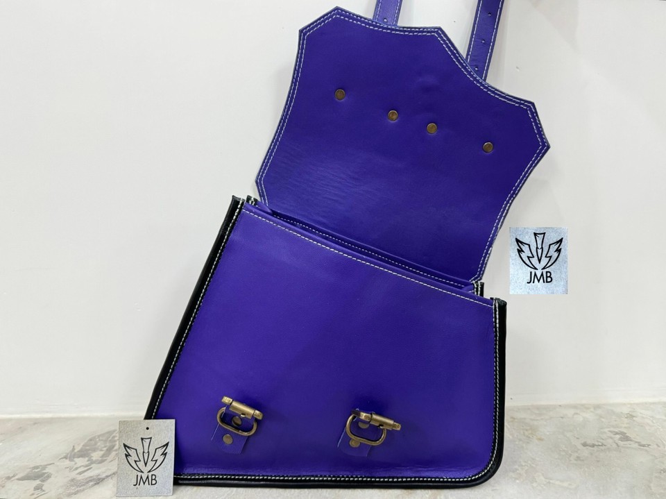 JMB ® Leather Motorcycle Saddle Bags Saddlebag Luggage Bag For