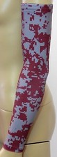 Maroon Gray Grey Sports Arm Sleeve Digital Camo Baseball Basketball Gamer