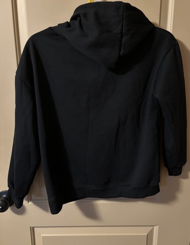 I Like Murder Shows Black Pullover Sweatshirt Hood Skull Halloween Size M Preown - Picture 5 of 5
