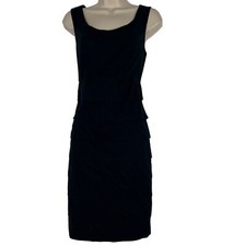 The Limited Pencil Dress Women's Size 6 Sleeveless Tiered Above Knee Black