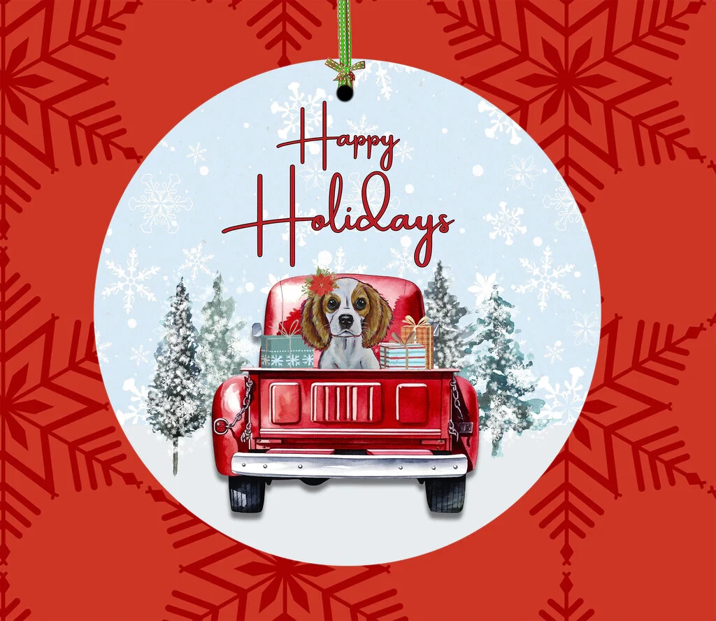 Cavalier King Charles Blenheim Hippy Hound Studios Happy Holidays