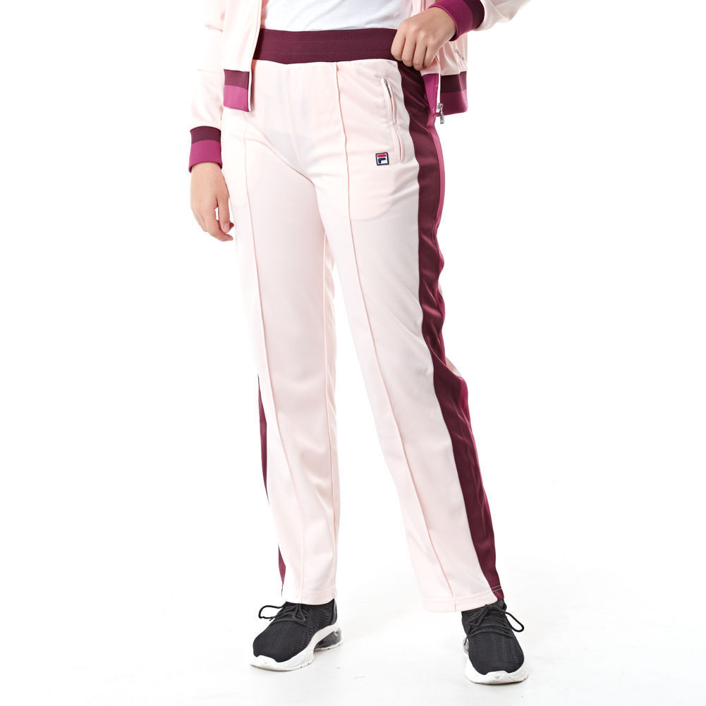 Women's Fila Sandy Pale Pink & Grape Track Pants
