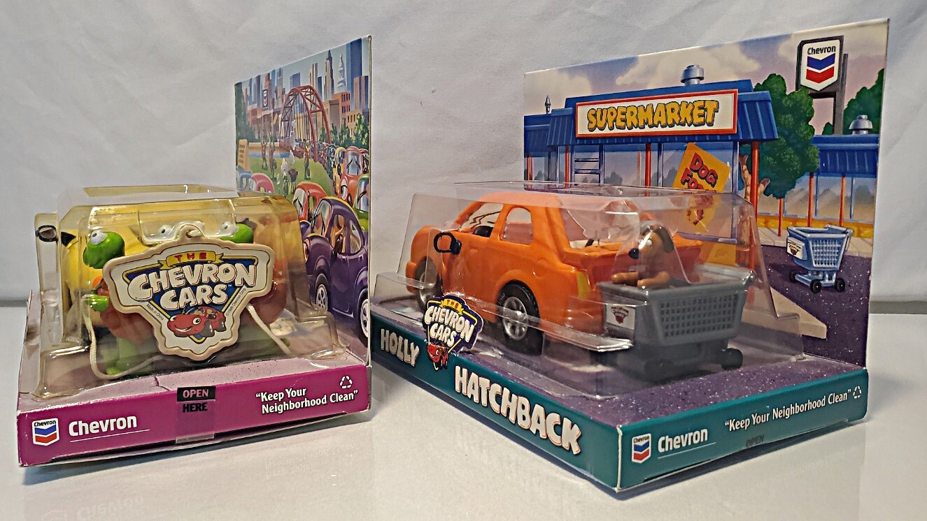 vintage chevron cars collectable toy-Casey Coupe & Holly Hatchback