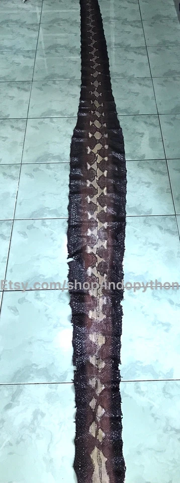 Genuine Python Leather, Exotic Snake Skin, Brown SnakeSkin, Multicolor Leather - Image 4 of 4